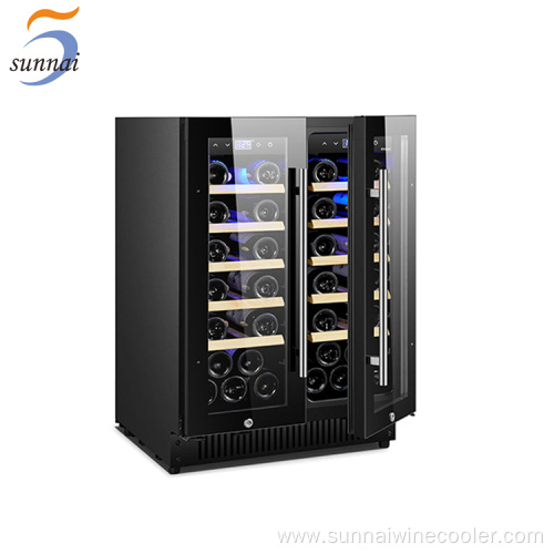 Hot Selling Wine Fridge with Wooden Display Shelf